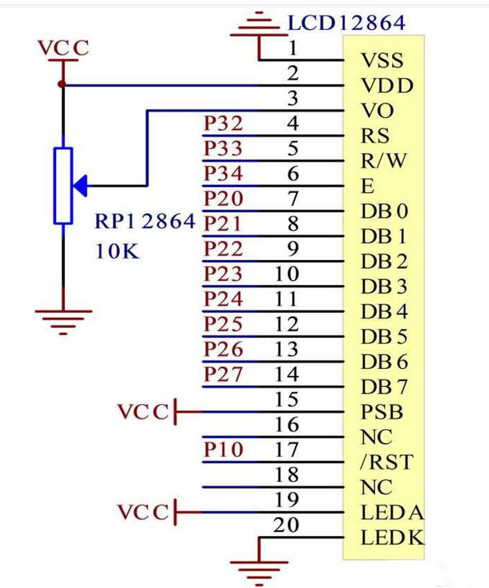 lcd12864詳細介紹及引腳功能